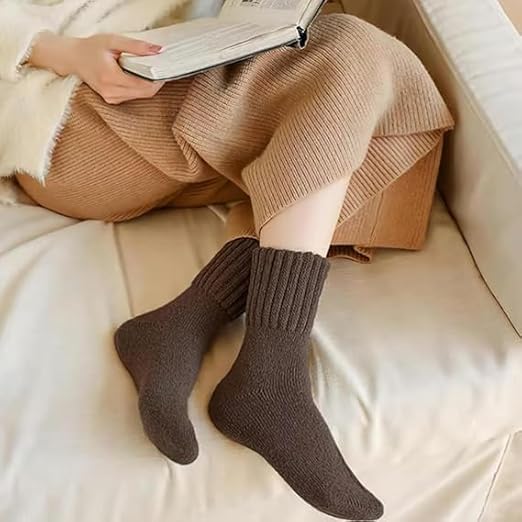 Winter Bestsellers🔥Women's Winter Boot Socks Solid, Thick, Cozy Crew Socks Perfect for Christmas Gifts🧦