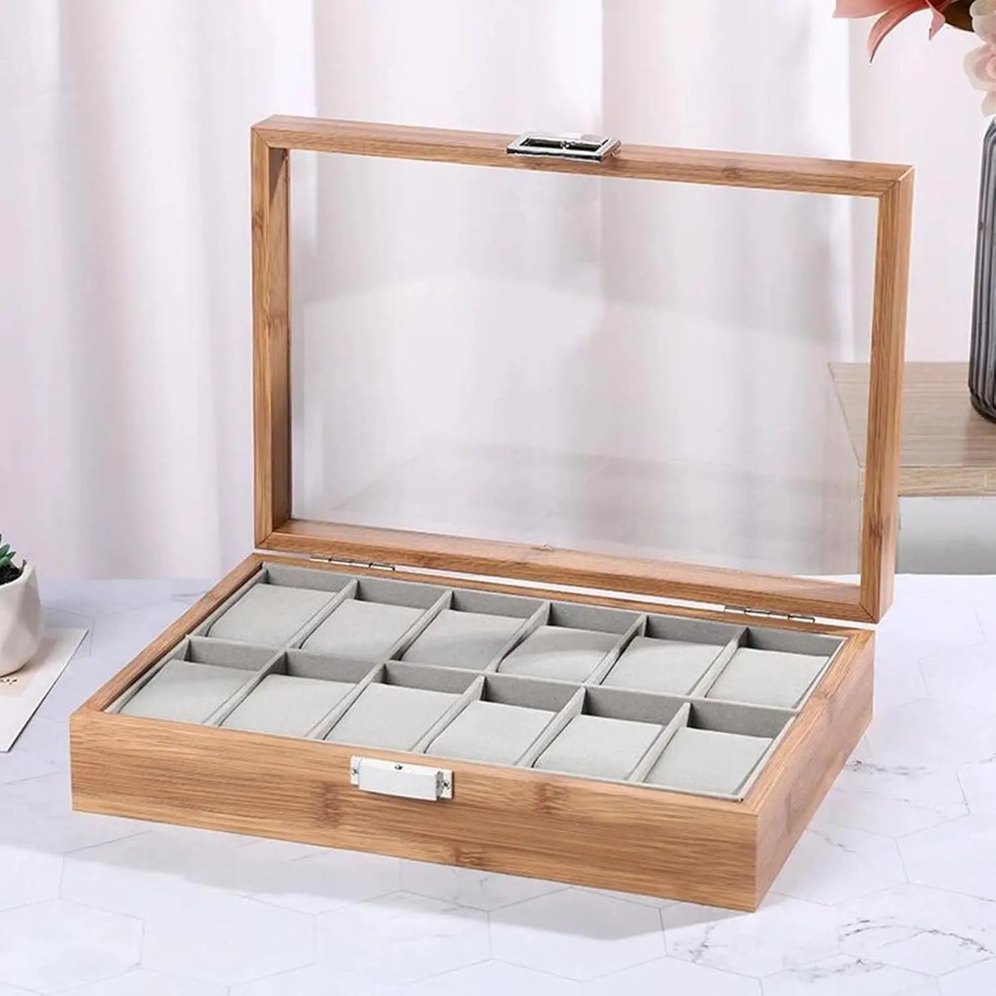 Wooden watch storage box