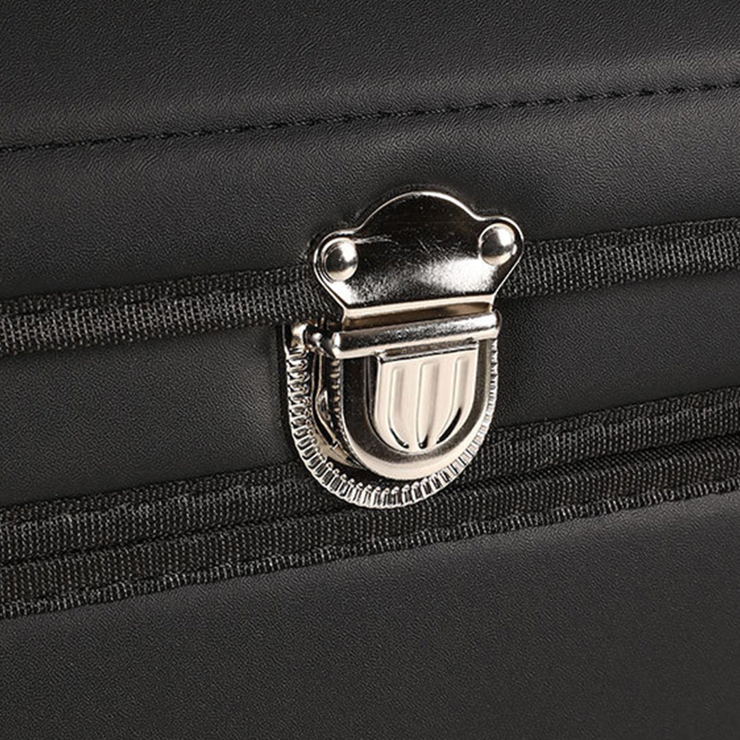 2X 60cm Leather Car Boot Collapsible Foldable Trunk Cargo Organizer Portable Storage Box with Lock Black
