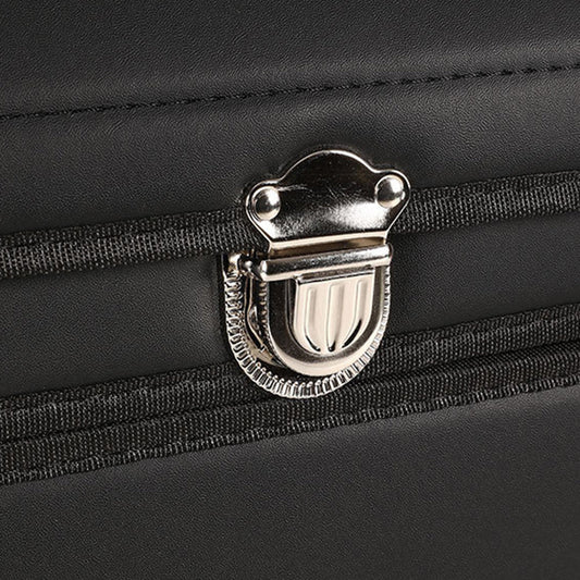 2X 60cm Leather Car Boot Collapsible Foldable Trunk Cargo Organizer Portable Storage Box with Lock Black