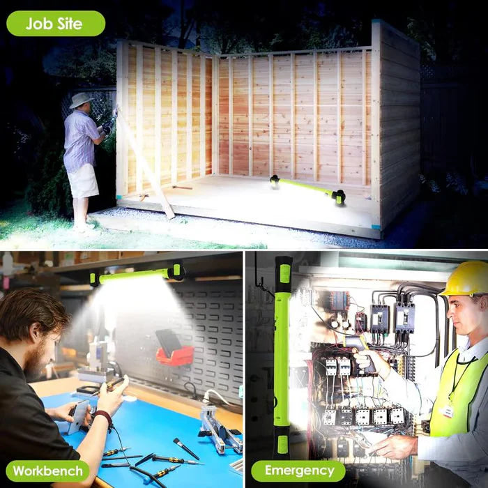 🔦3000LM Work Light Flashlight with Magnetic Base & Hanging Hooks