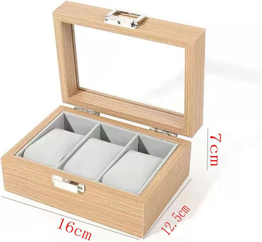 Wooden watch storage box