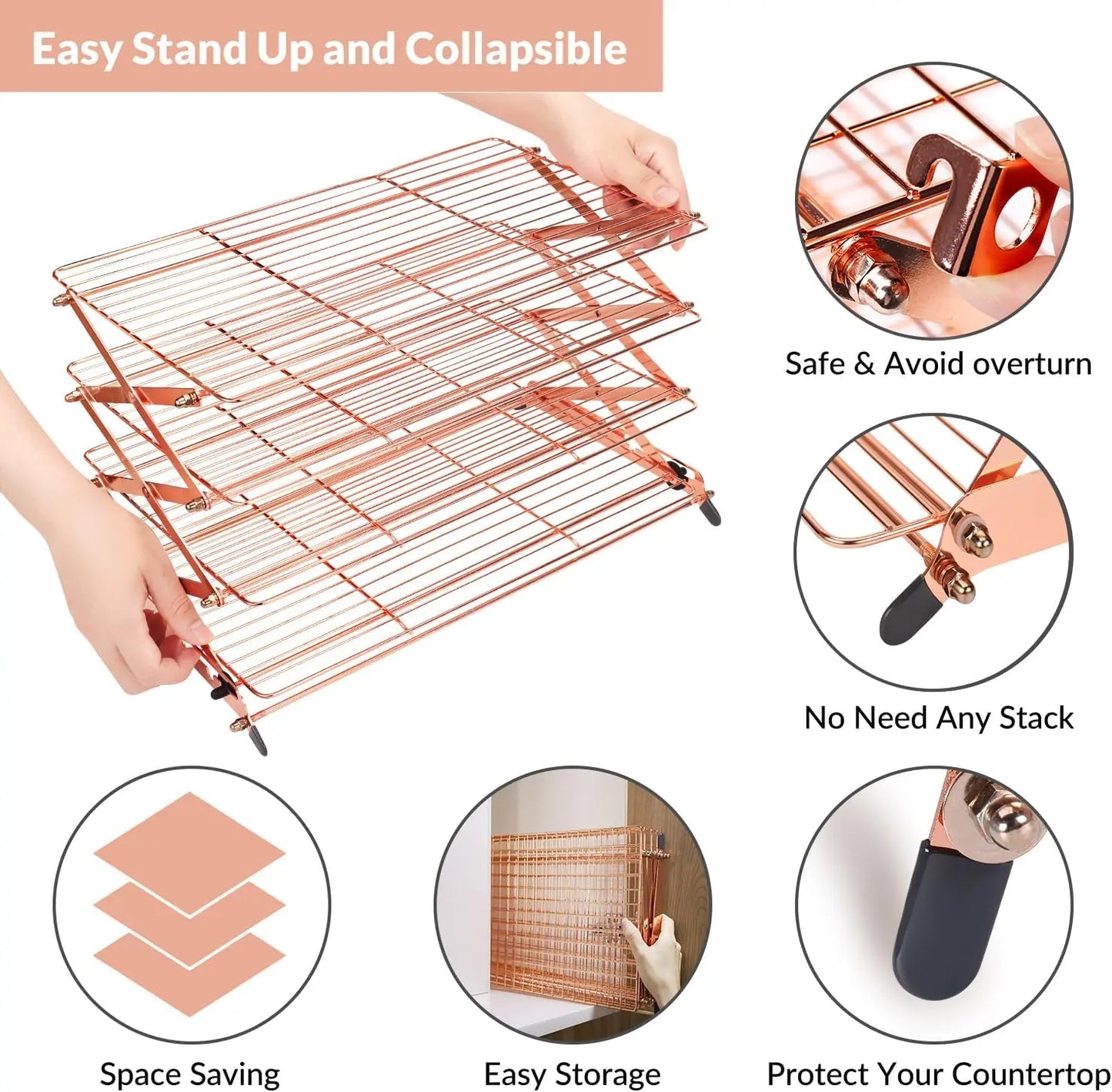 Foldable cooling rack