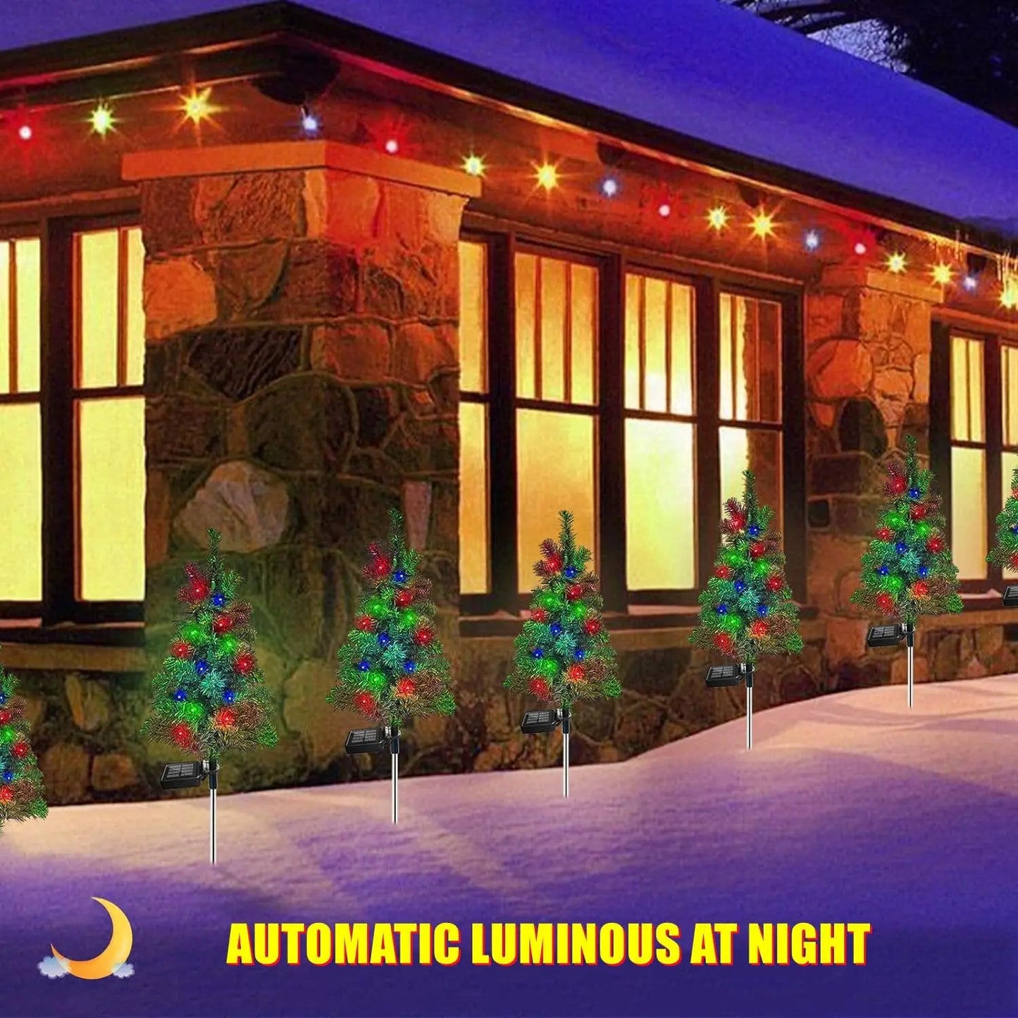 Solar-powered Christmas tree(Two-piece set)