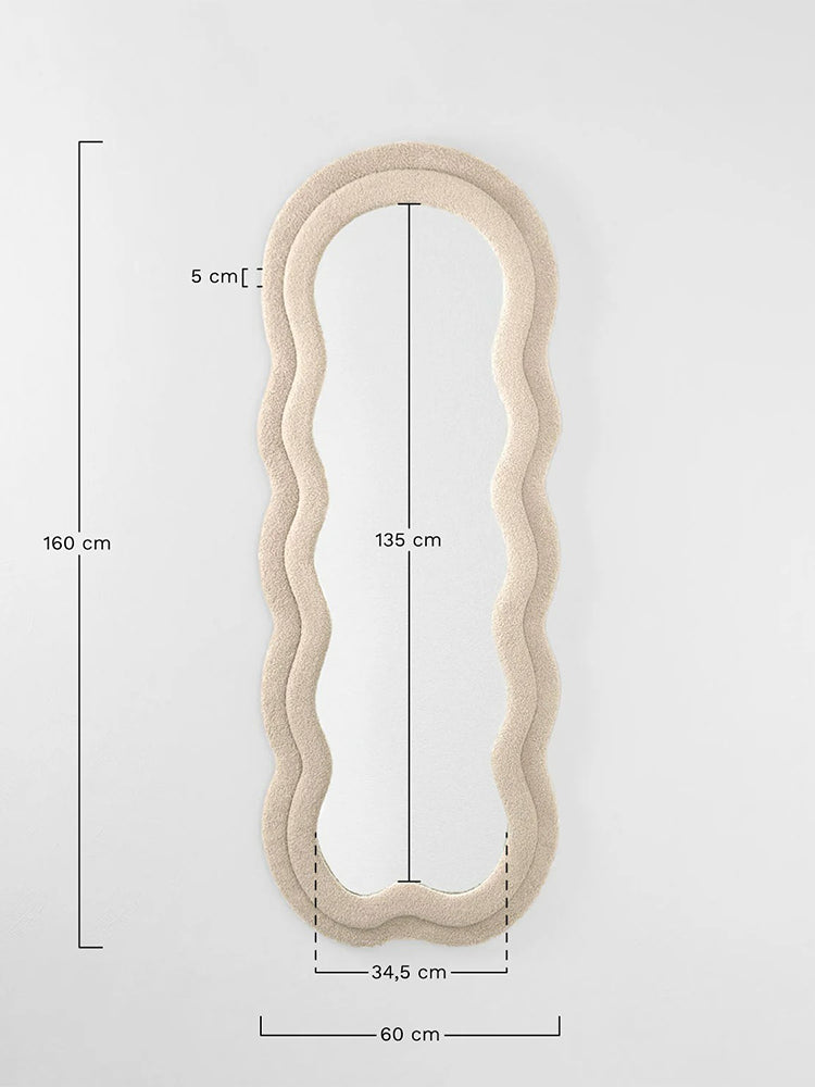 (Set Of 1)160 X 60 Cm  Wall Mirror With Mounting Hooks